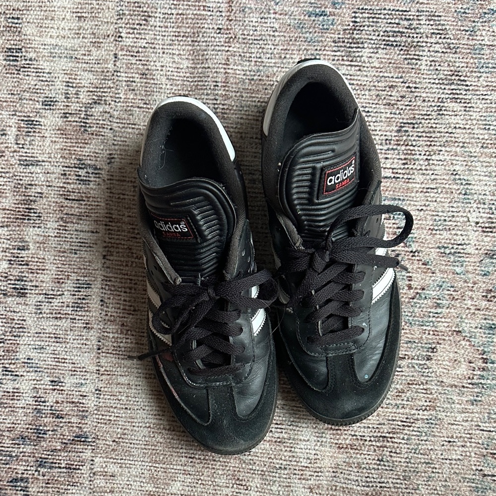 adidas Black and White Samba Sneakers UK 6